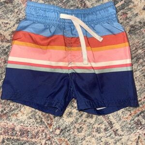 Cat & Jack Multicolor Striped Swim Trunks